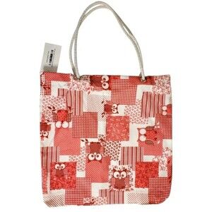 NWT Canvas Owl Print Shoulder Tote Handbags Travel Beach Casual Shopping Bags